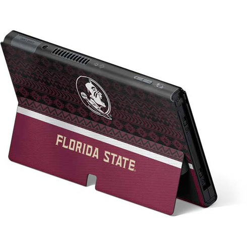 Florida State University Pattern Jersey Nintendo Switch OLED (2021) Skin